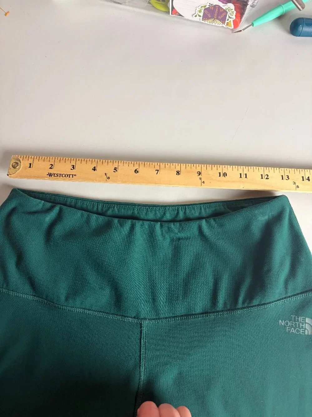 The North Face Women's Size L Power Form Leggings High Rise Crop Botanical Green - Picture 7 of 8